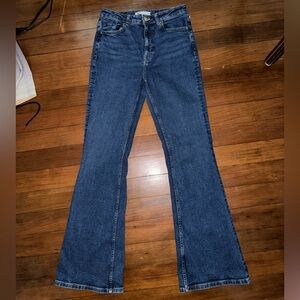 ZARA High Rise Flare Boot Cut Jeans